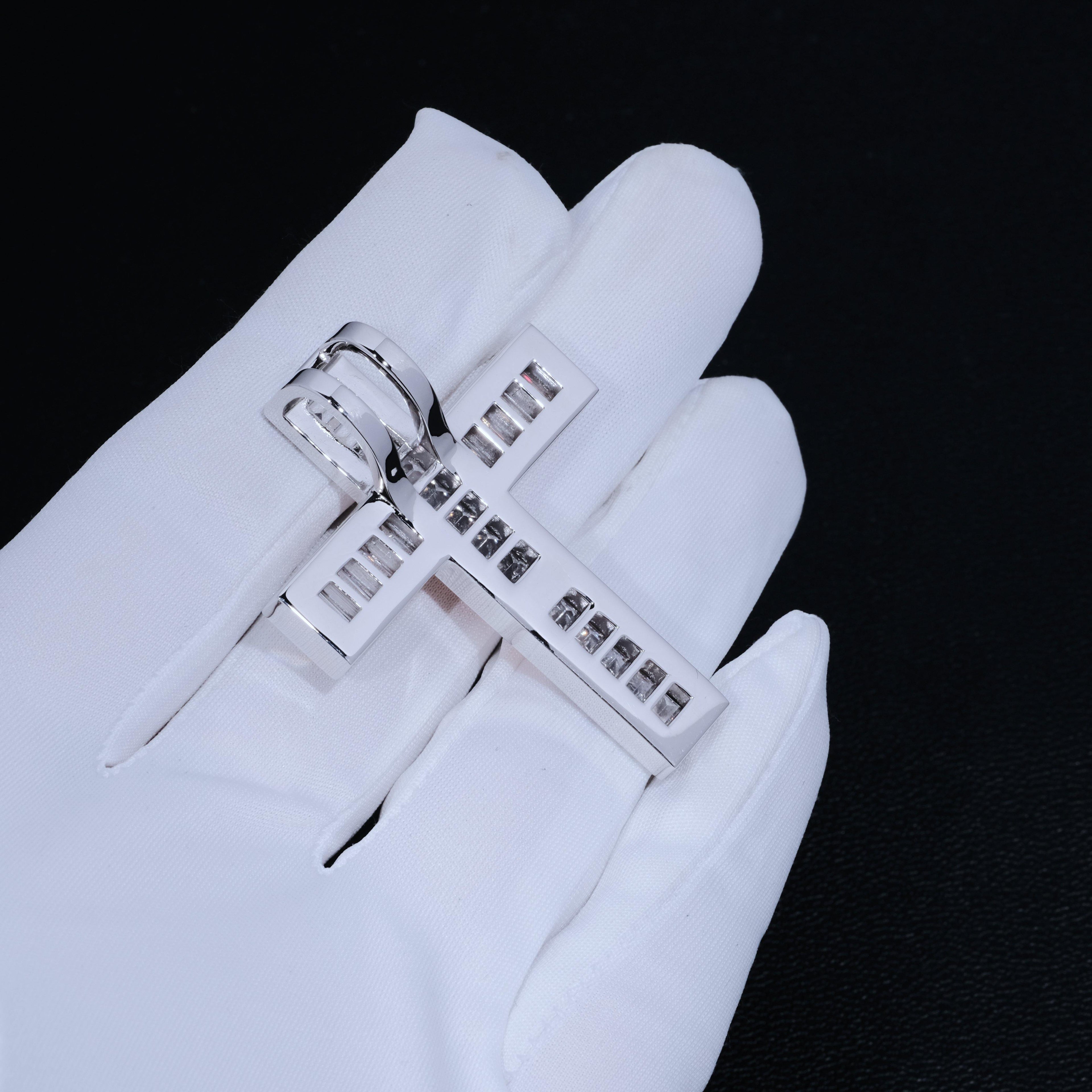 Jesus Crucifix Baguette Cross Necklace