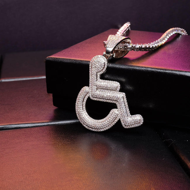 18K Gold-Plated Disabled Sign Necklace Hover Image