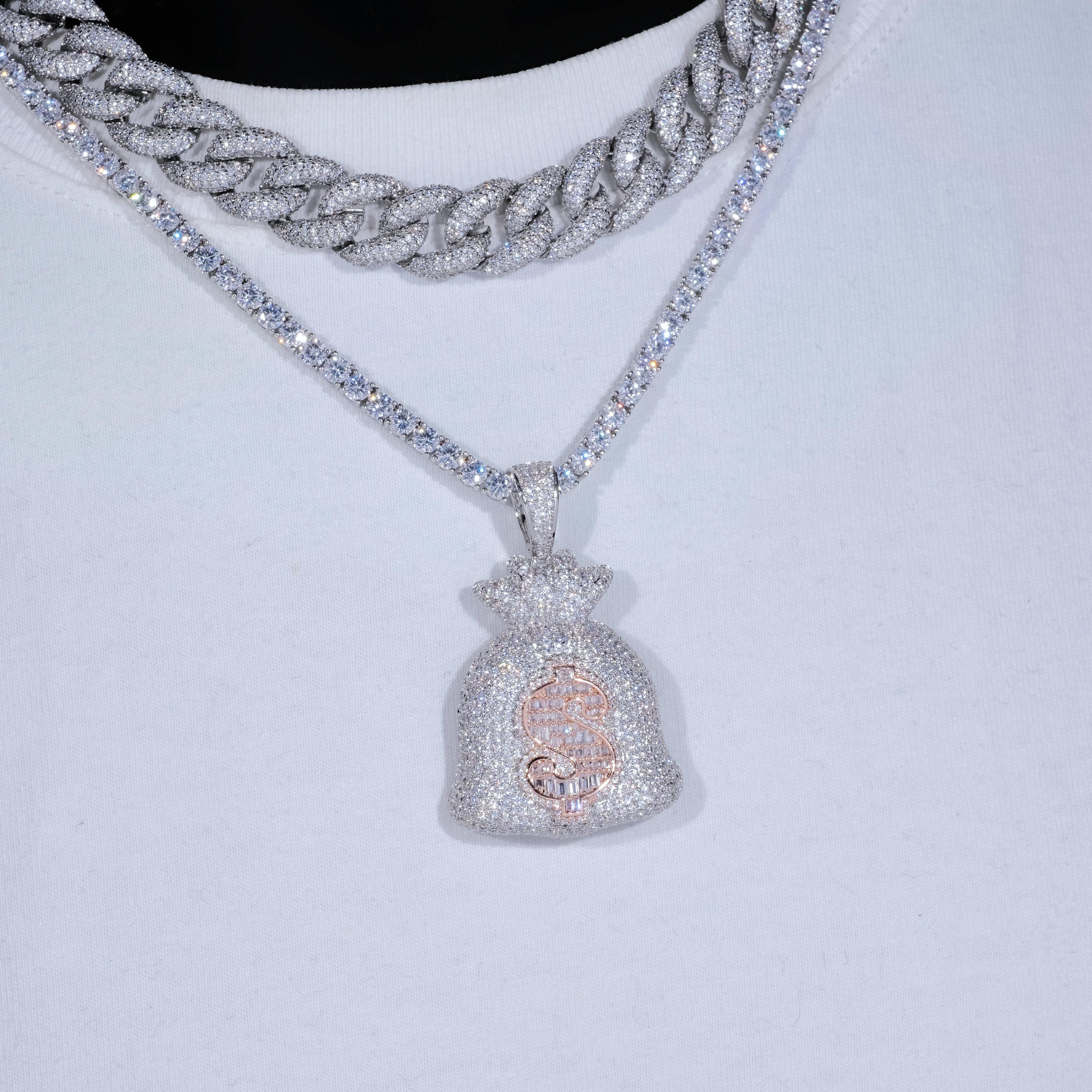 Iced Money Bag Necklace