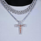 Jesus Crucifix Baguette Cross Necklace
