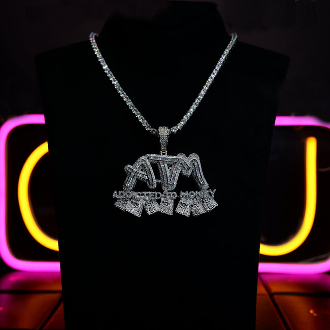 New 18K Gold-Plated ATM Iced Pendant Main Image