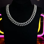 🔥New Flip buckle Iced Cuban Link Chain Silver