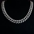 🔥New Flip buckle Iced Cuban Link Chain Silver