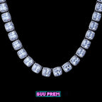 Glacier Clustered Tennis Chain in White Gold