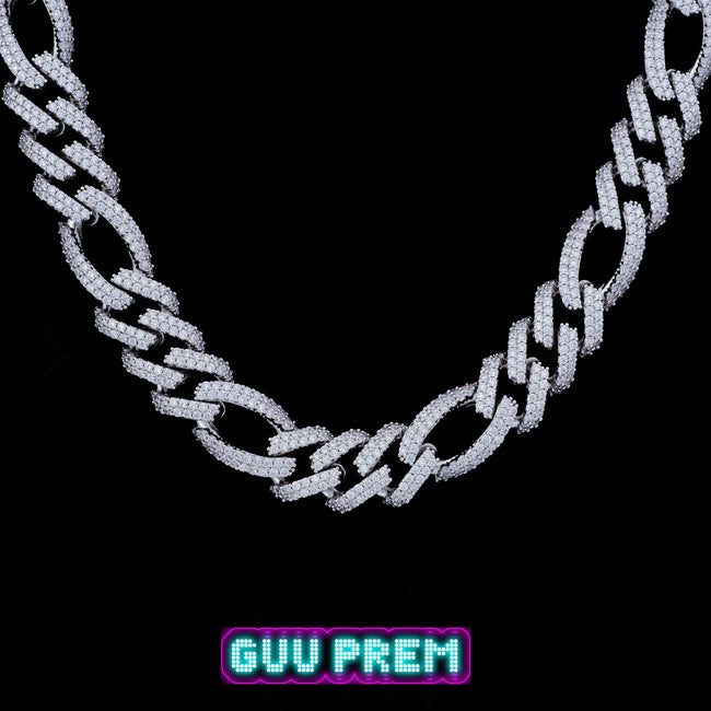 19mm Iced Figaro Chain Main Image
