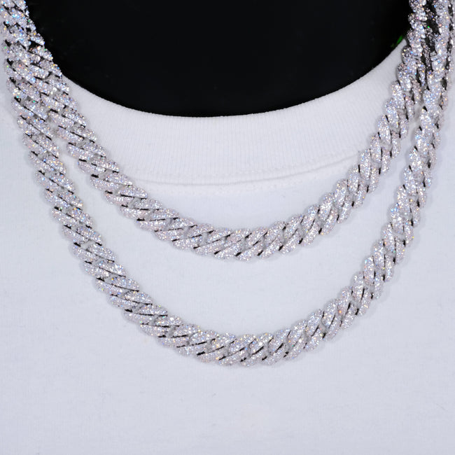 Cuban Link Chain (10mm) in White Gold / 18K Gold Main Image