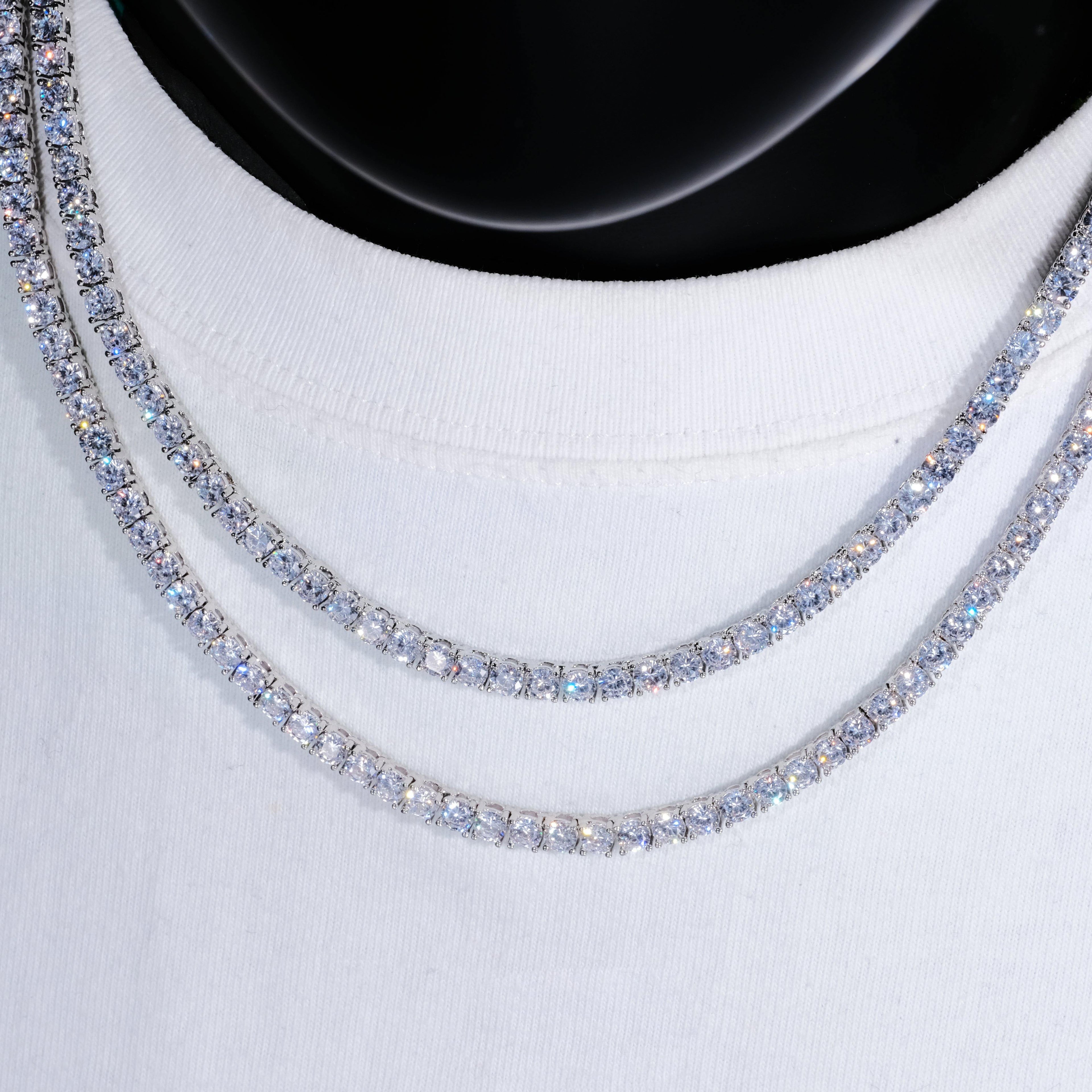 4mm 18K Gold-Plated Iced BlingBling Tennis Chain