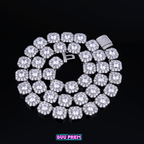 Clustered Tennis Chain in White Gold