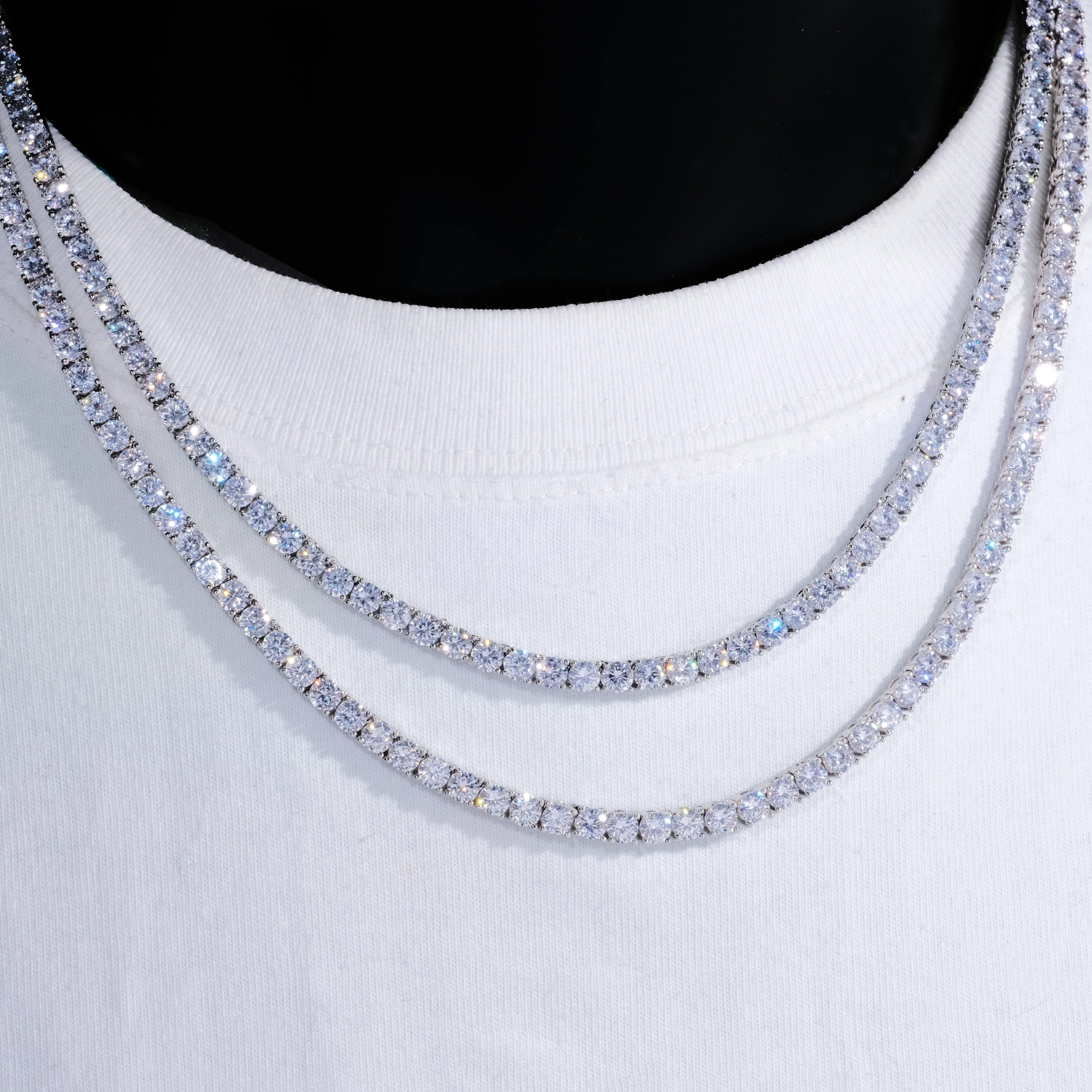 4mm 18K Gold-Plated Iced BlingBling Tennis Chain
