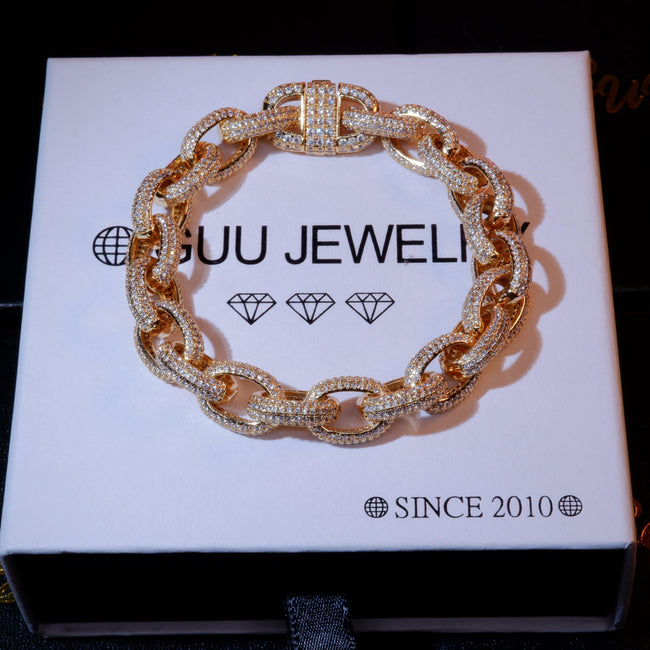 18K Gold-Plated Rope Link Bracelet Hover Image