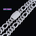 19mm Iced Figaro Chain