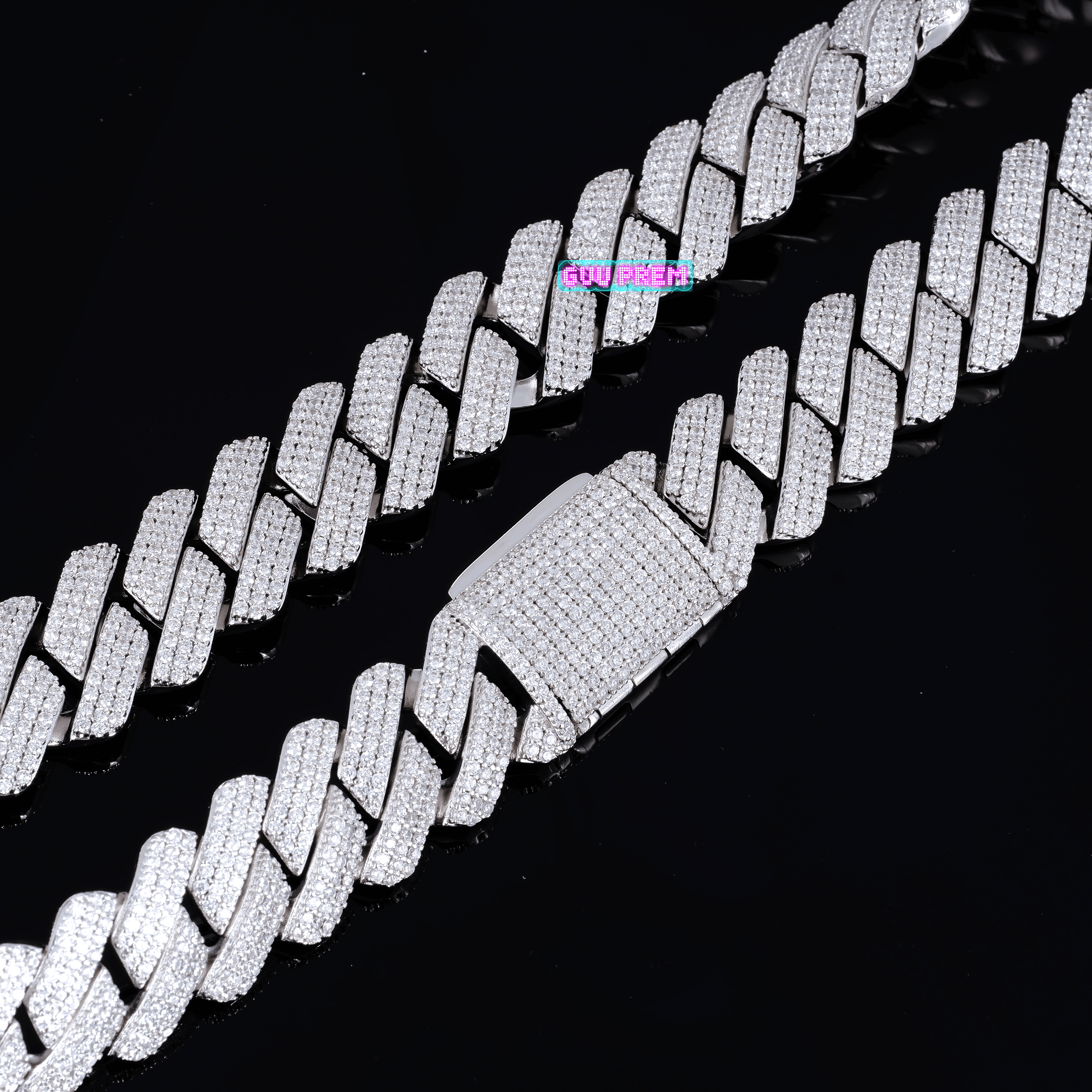 19mm Iced Prong Cuban Chain