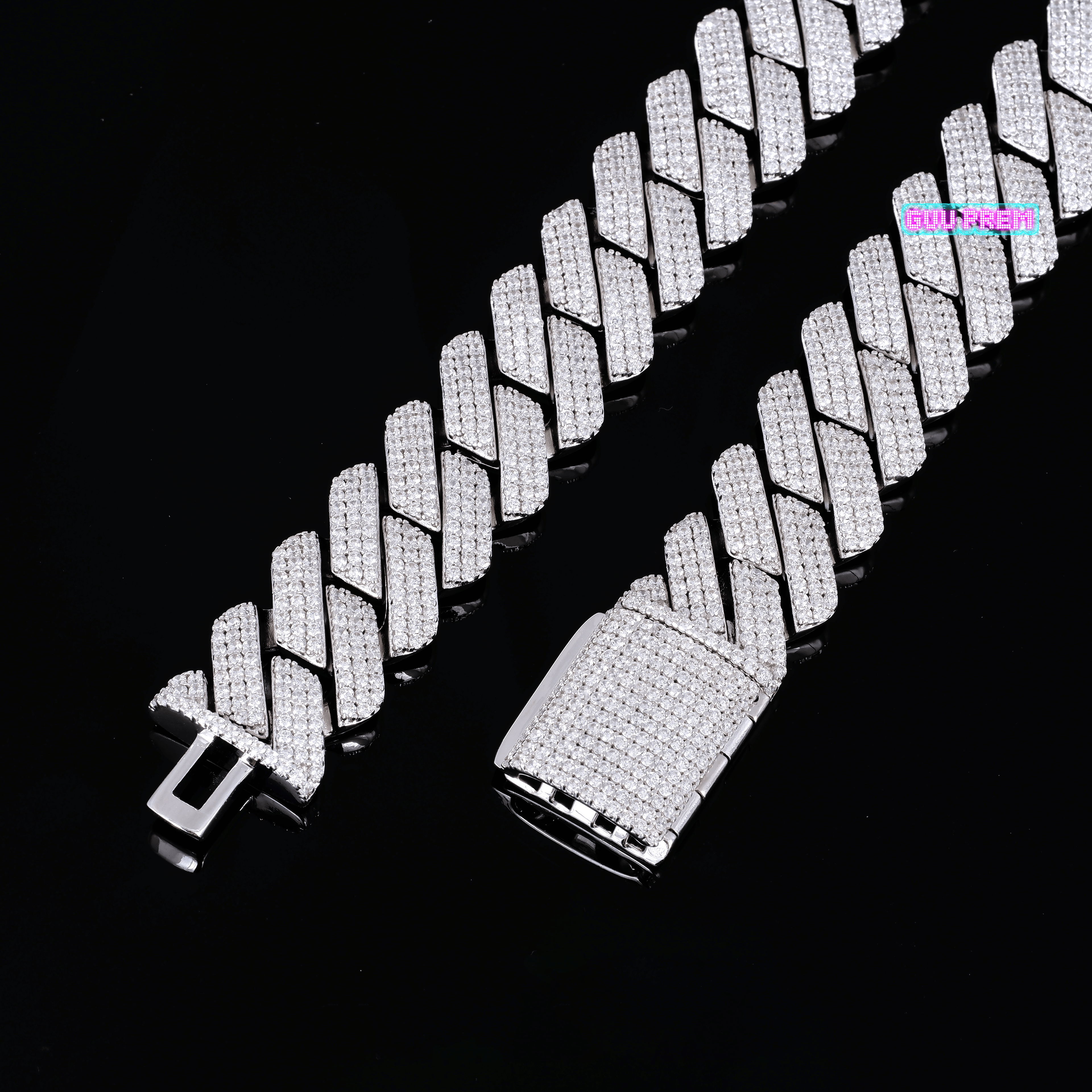 19mm Iced Prong Cuban Chain