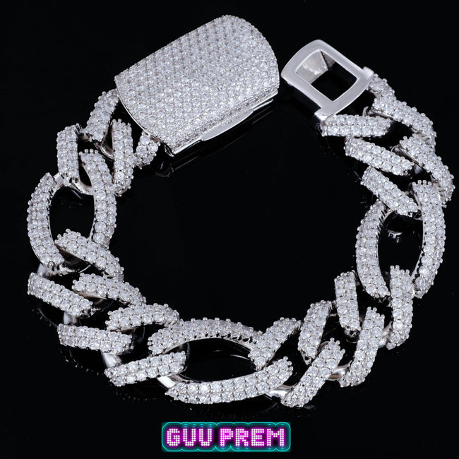 19mm Iced Figaro Bracelet Hover Image