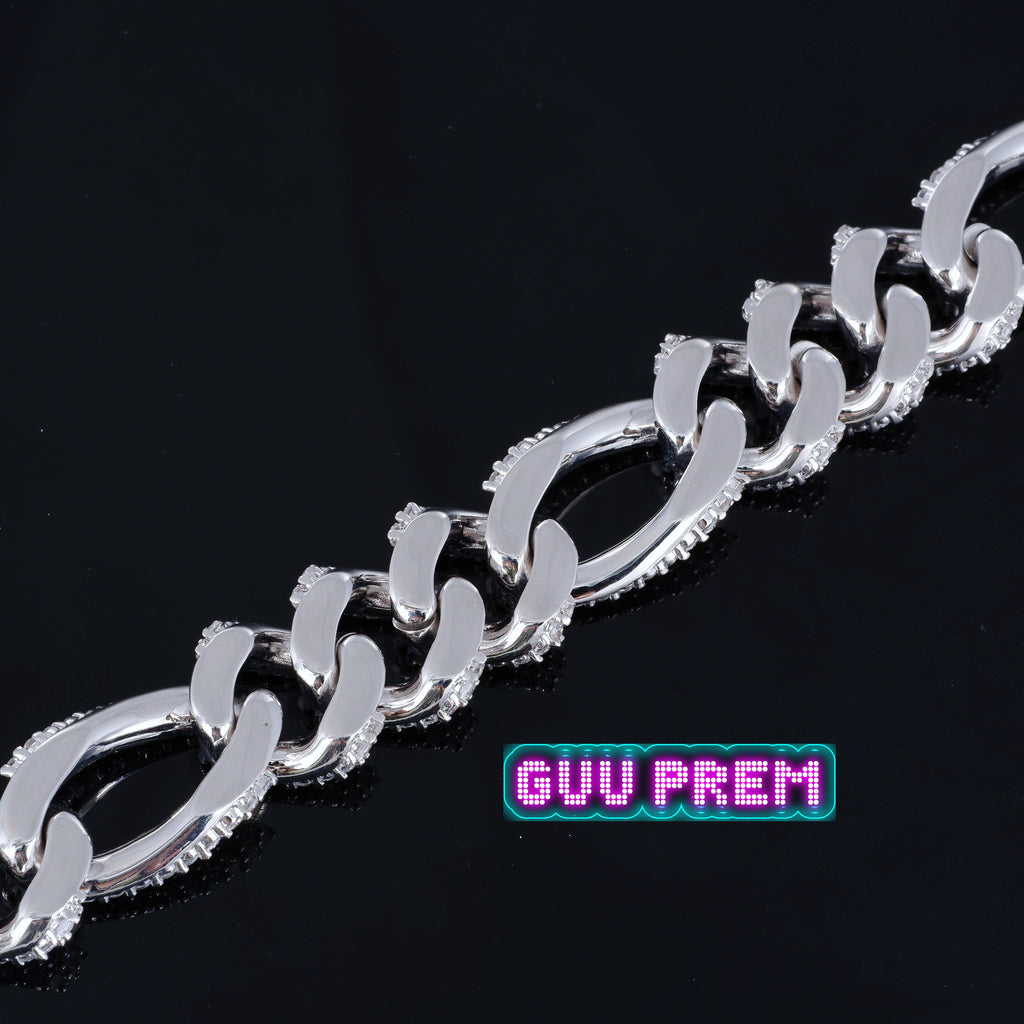 19mm Iced Figaro Chain