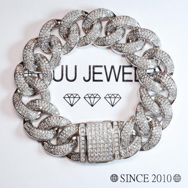 20MM 18K WhiteGold-Plated Miami Cuban Link Bracelet Hover Image