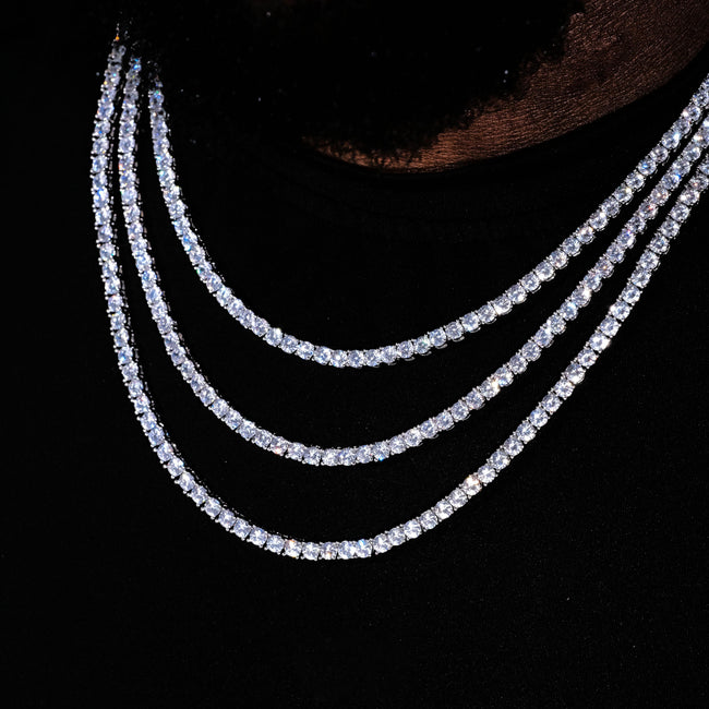 4mm 18K Gold-Plated Iced BlingBling Tennis Chain Main Image