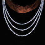 4mm 18K Gold-Plated Iced BlingBling Tennis Chain