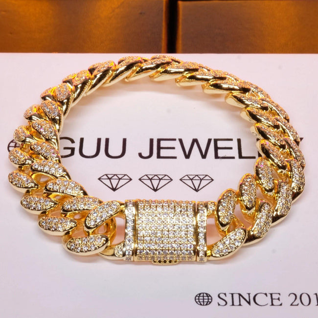 13MM 18K Gold-Plated Classic Miami Cuban Link Bracelet Main Image