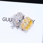 Iced Bubble Cuban Ring