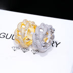 Iced Bubble Cuban Ring
