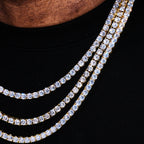5mm 18K Gold-Plated Iced BlingBling Tennis Chain