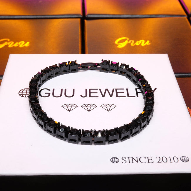 5mm Black Iced Tennis Bracelet Hover Image
