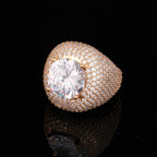 Iced Clustered Band Ring