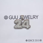 NEW ARRIVAL! 18K Yellow Gold-Plated AAA CZ 24 Digital Pendant