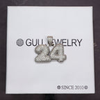 NEW ARRIVAL! 18K Yellow Gold-Plated AAA CZ 24 Digital Pendant