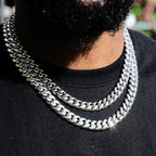 [Box Clasp]12mm Classic Miami Cuban White Gold