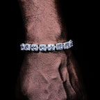 Glacier Clustered Tennis Bracelet in White Gold