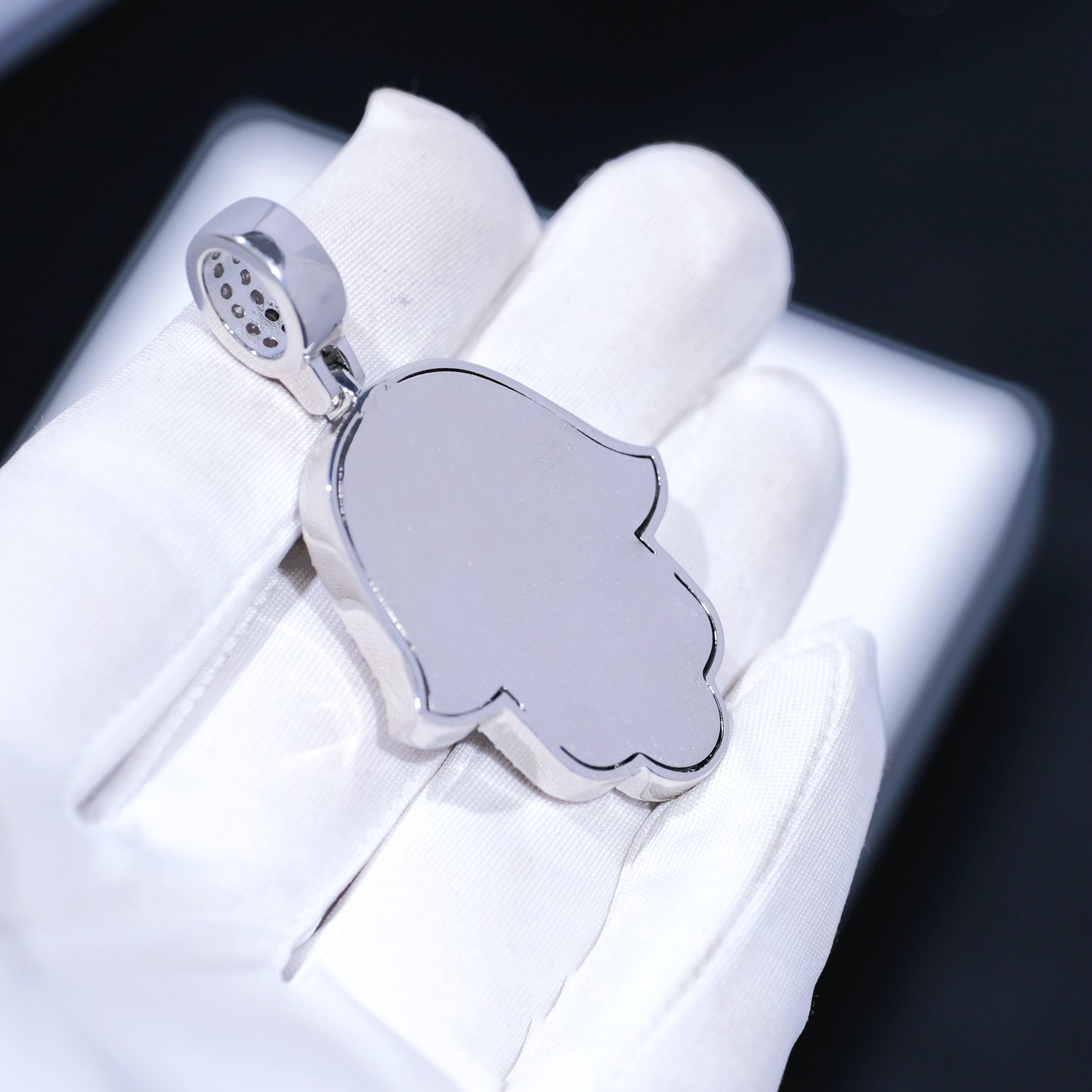 Baguette Hamsa Hand Pendant