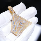 Baguette Pyramid Pendant White Gold