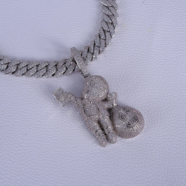 Money Bag Boy With Prong Cuban Chain Main Image