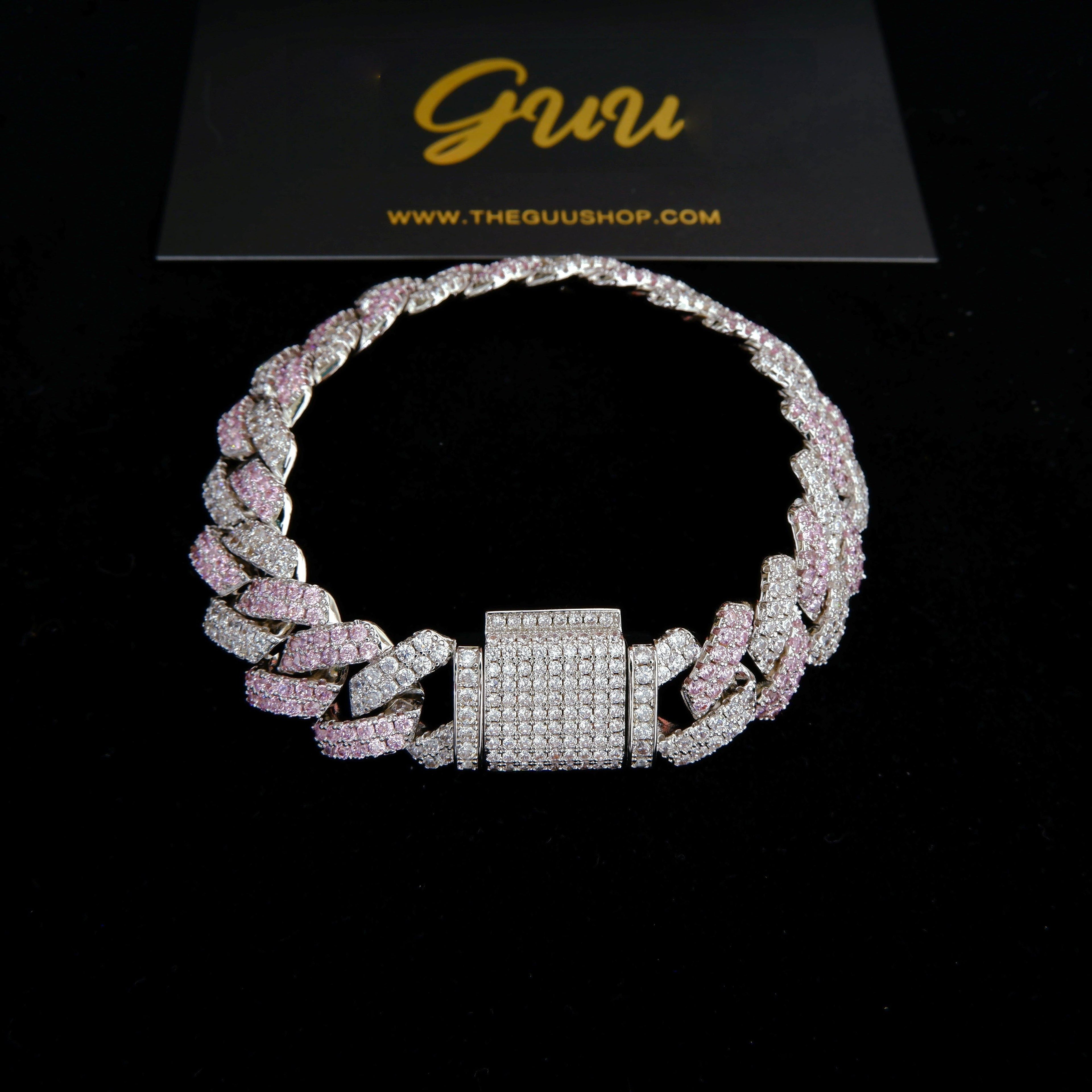 New Seamless Rhombic BlingBling Bracelet in Pink