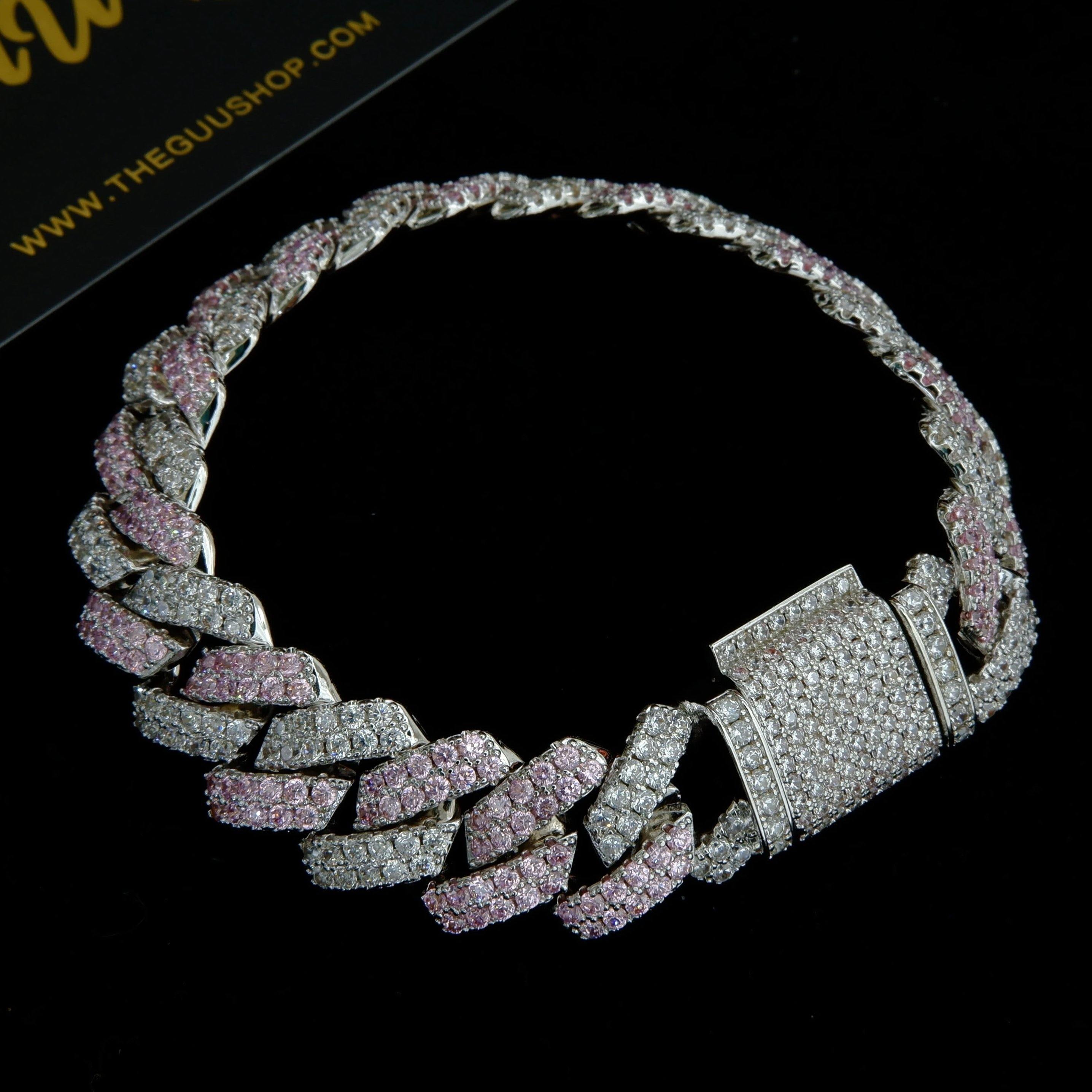 New Seamless Rhombic BlingBling Bracelet in Pink