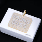 CUSTOM LETTER NECKLACE 3D BIG SQUARE