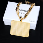 CUSTOM LETTER NECKLACE 3D BIG SQUARE