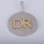 CUSTOM LETTER NECKLACE 3D BIG DISC