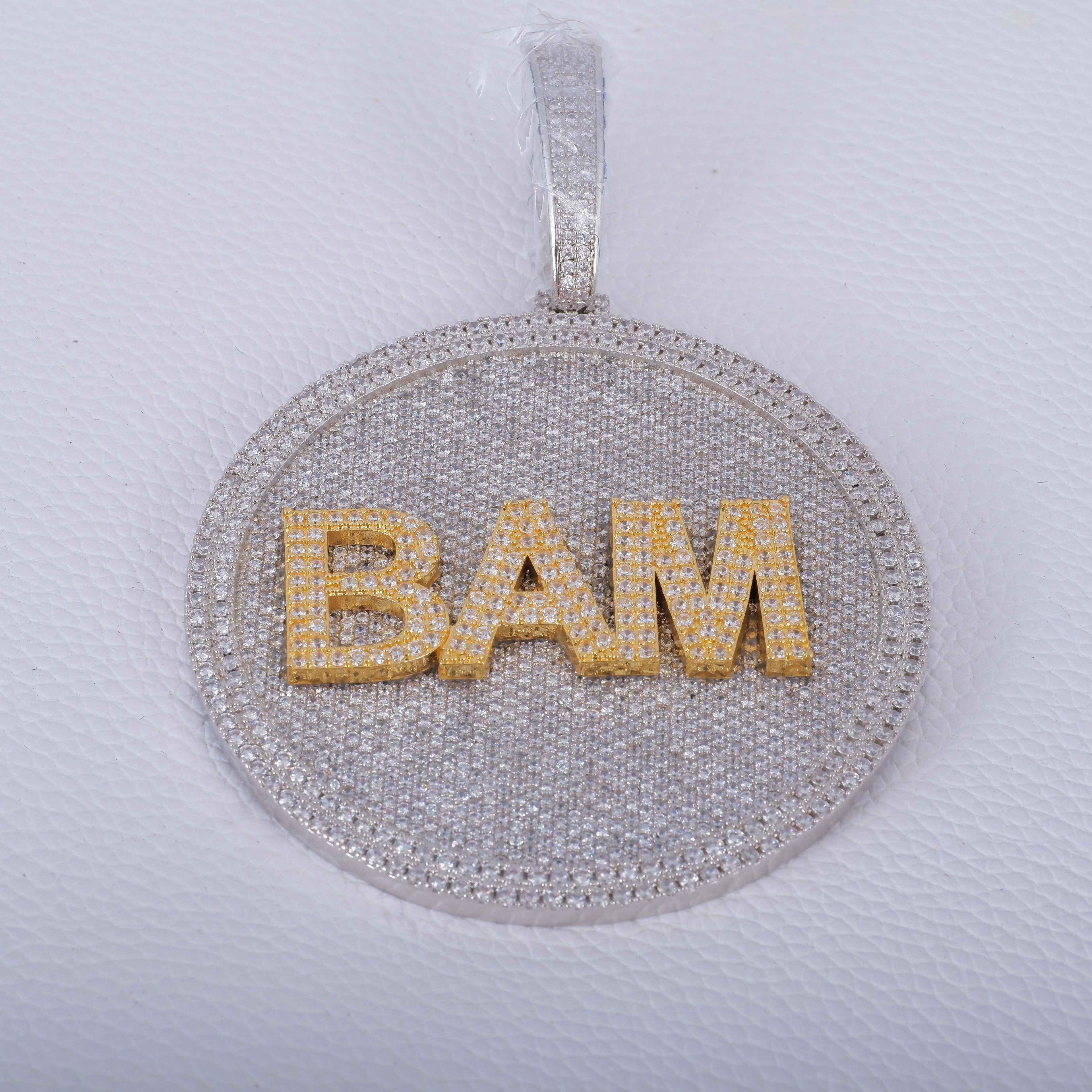 CUSTOM LETTER NECKLACE 3D BIG DISC