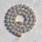 Clustered Tennis Chain in 18K Gold