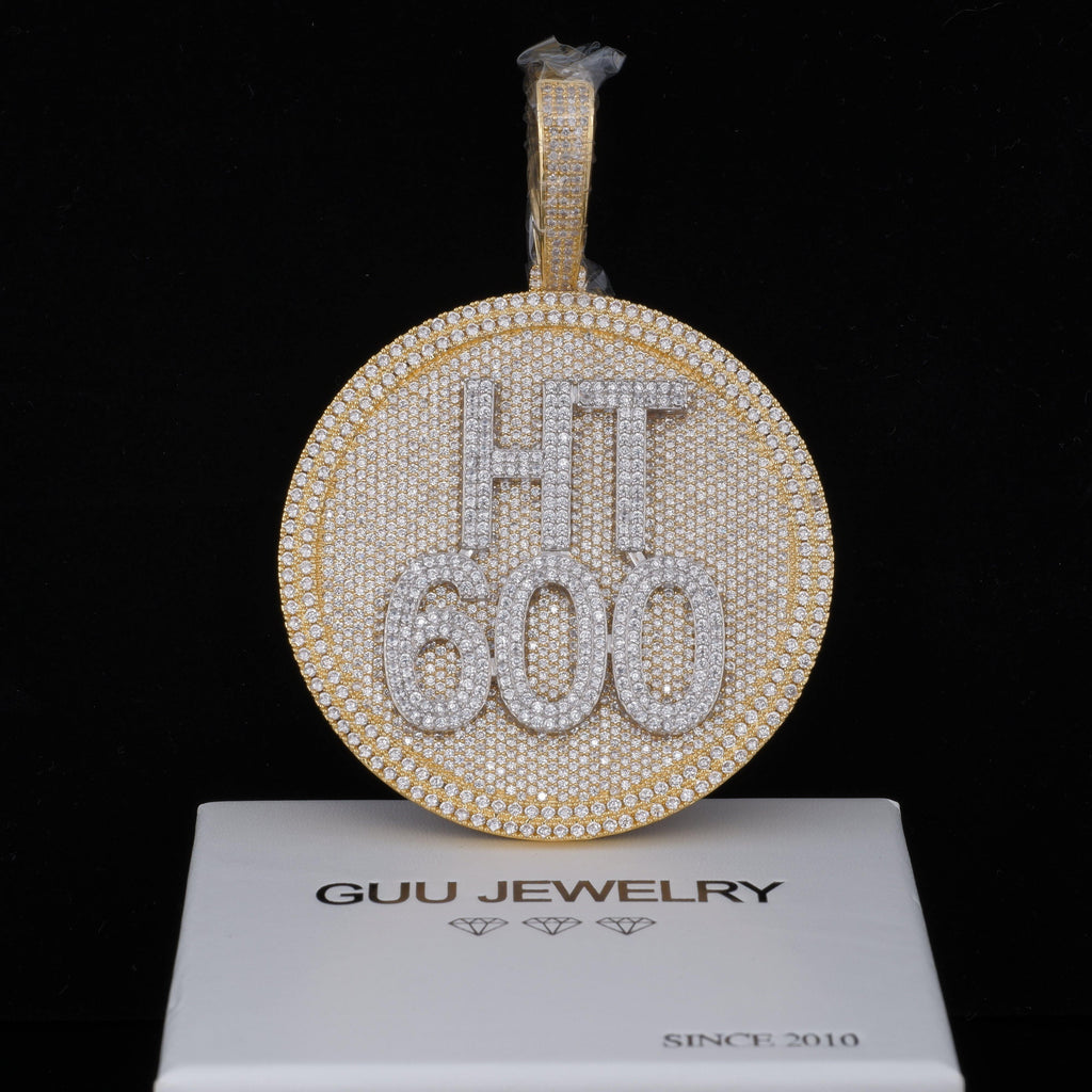 CUSTOM LETTER NECKLACE 3D BIG DISC