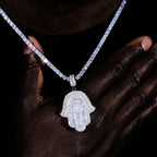 Baguette Hamsa Hand Pendant