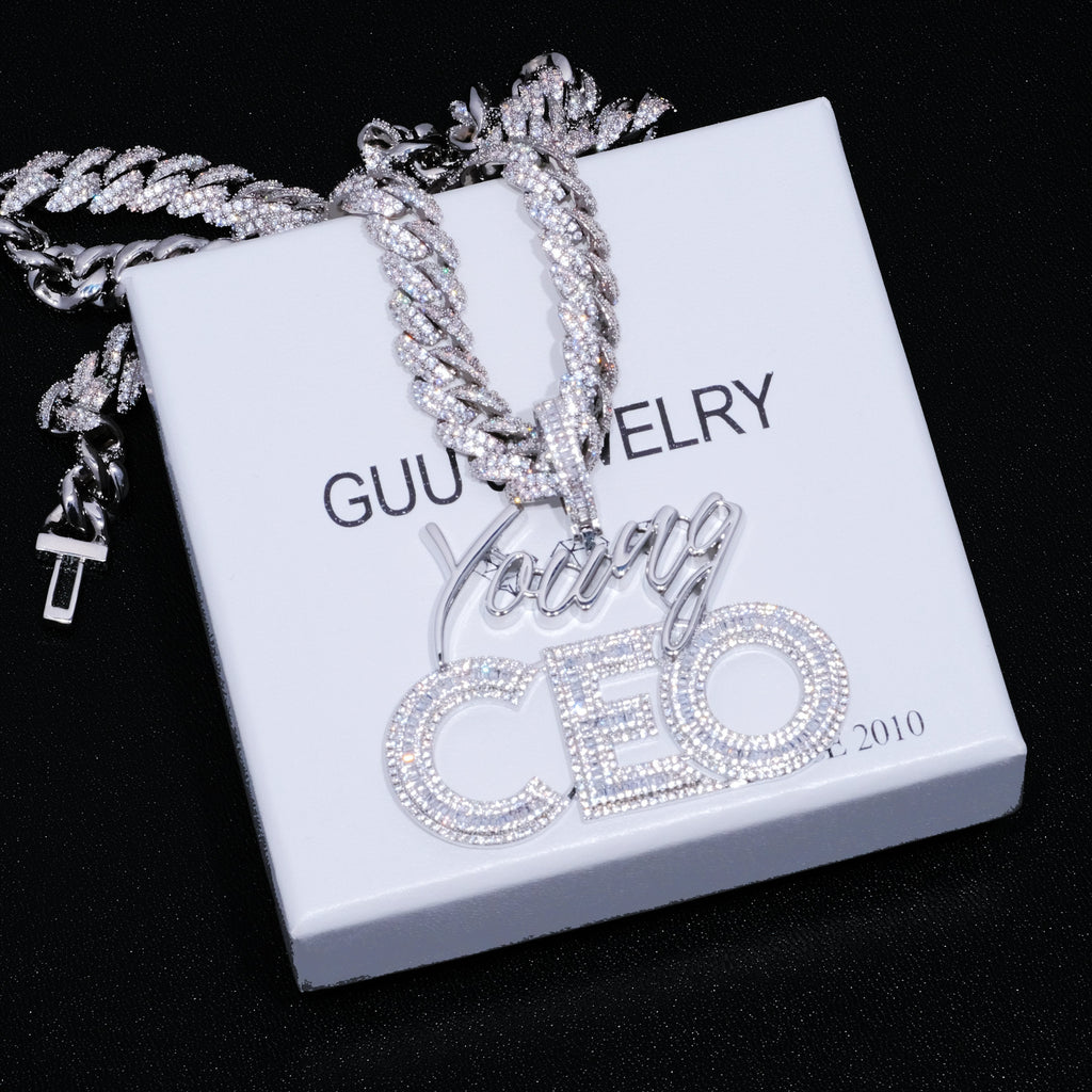 Young CEO Hustler Solid Icy Necklace