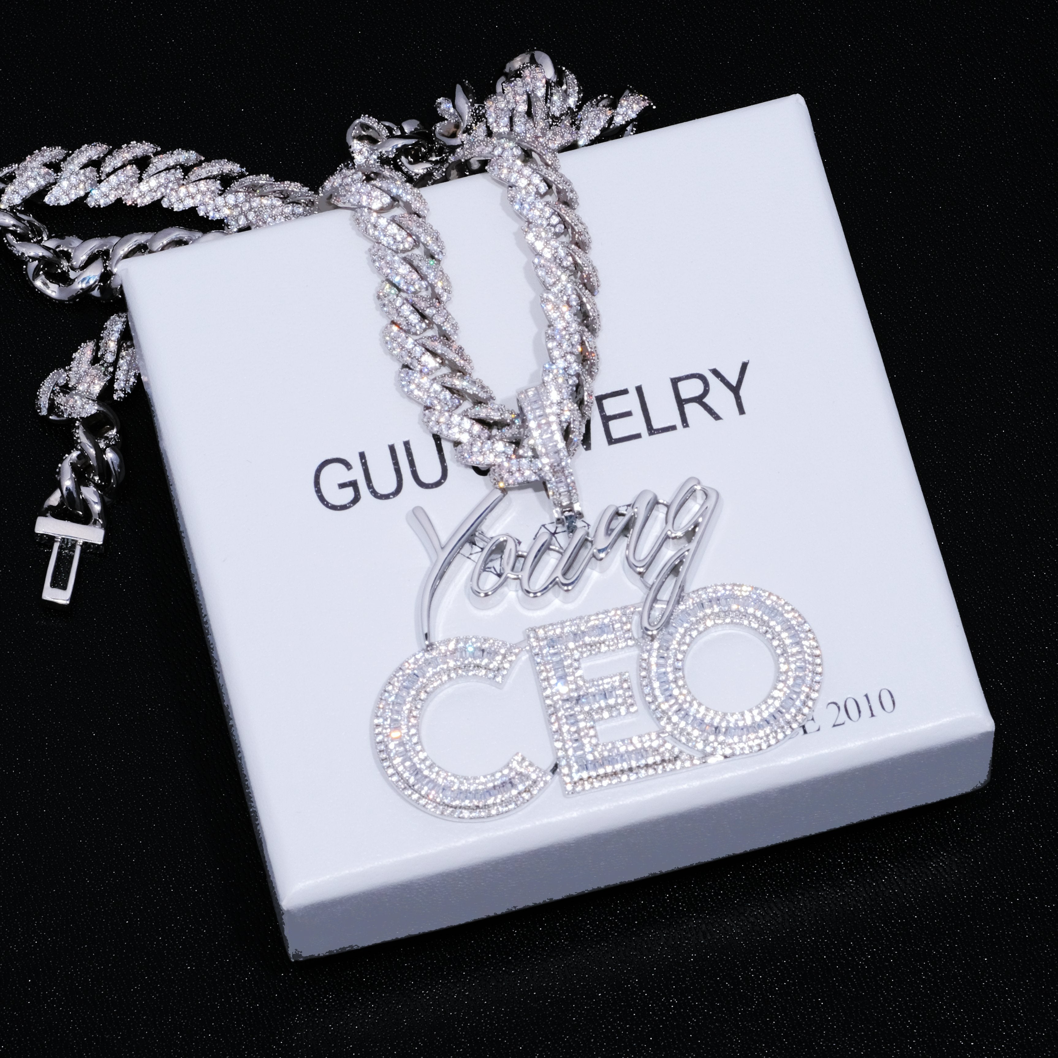 Young CEO Hustler Solid Icy Necklace