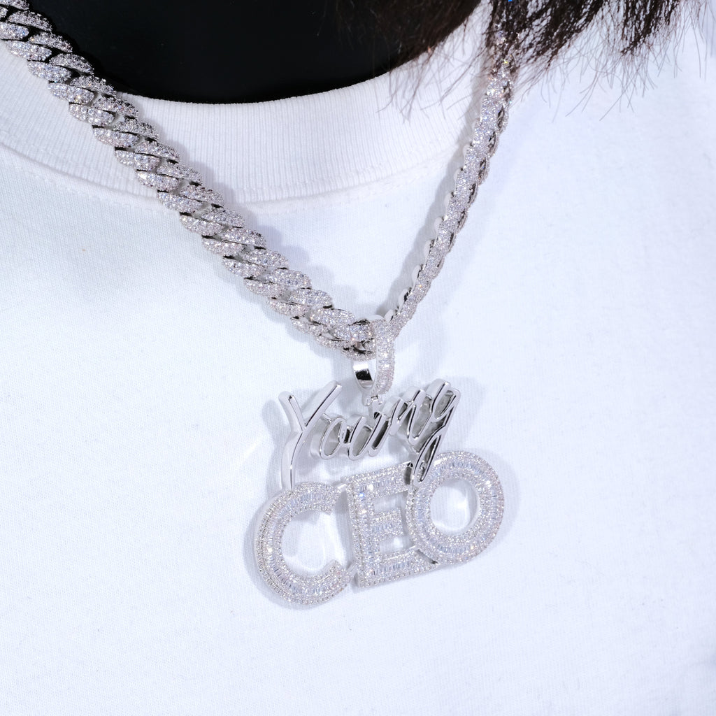Young CEO Hustler Solid Icy Necklace