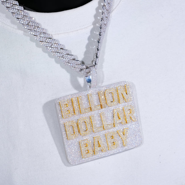CUSTOM LETTER NECKLACE 3D BIG SQUARE Hover Image