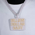 CUSTOM LETTER NECKLACE 3D BIG SQUARE