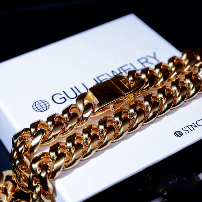 14mm 18K Gold-Plated Classic Miami Cuban Link Hover Image